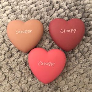 Trio of Colourpop Heart-Shaped Blushes - Unused!